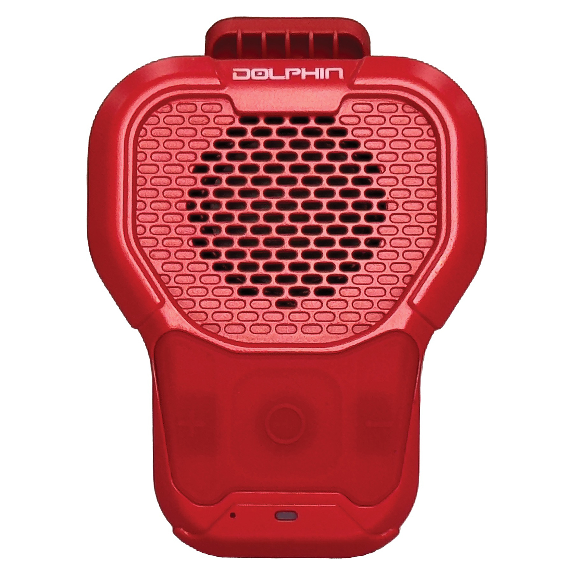 Dolphin Audio Portable Wearable Waterproof Bluetooth Speaker — Magnetic Clip, Red, Model# CLP-10RED